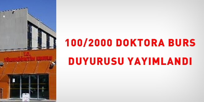 100 2000 Doktora Burs Duyurusu Yayımlandı Memurlar Net