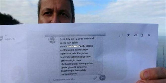 Dolandrclar, salknn kartndan 20 binlik telefon ald