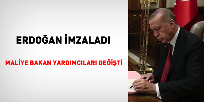 Erdoan imzalad, Maliye Bakan Yardmclar deiti