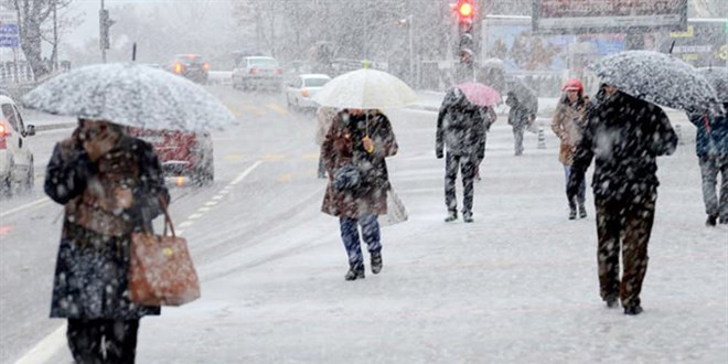 Meteoroloji'den 9 il iin youn kar ya uyars-Harital