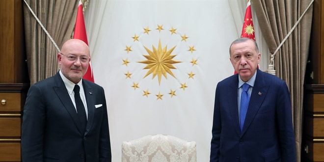 Erdoan, Dou Holding CEO'su Ferit ahenk'i kabul etti