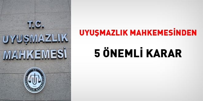 Uyumazlk Mahkemesi'nden 'kamu personeli' ile ilgili 5 nemli karar