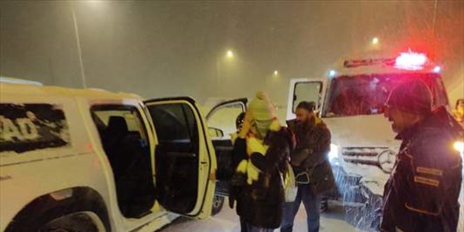 AFAD: Karda yollarda mahsur kalan 5 binin zerinde kii yurtlarda misafir edildi