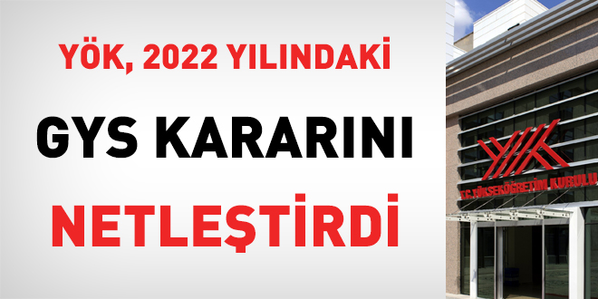 YK, 2022 ylndaki GYS kararn netletirdi