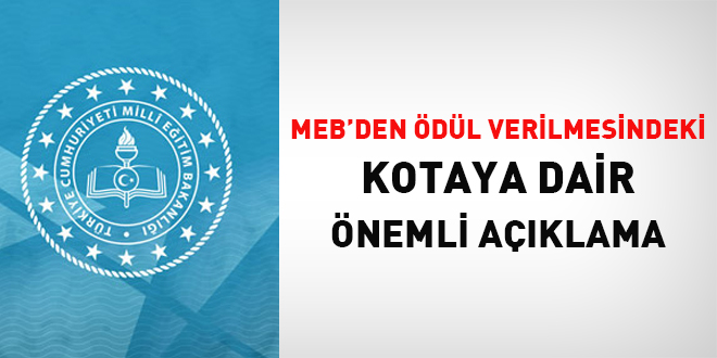 MEB'den dl verilmesindeki kotaya dair nemli aklama