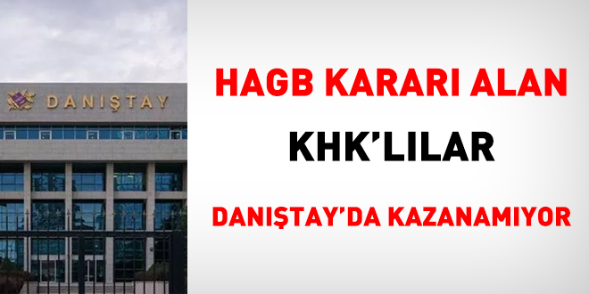 HAGB karar alan KHK'llar Dantay'da kazanamyor