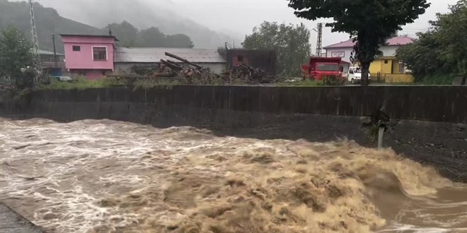 Artvin'de saanak su basknlarna neden oldu