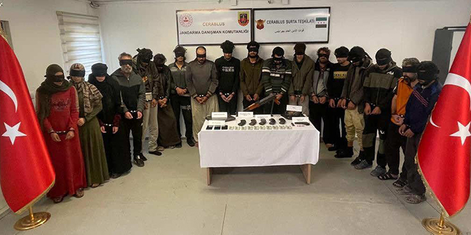Suriye'nin kuzeyinde DEA ve PKK'l 18 terrist yakaland
