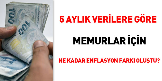 5 aylk verilere gre, memurlar iin ne kadar enflasyon fark olutu?