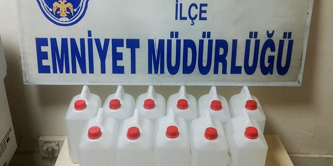 FET'den ihra edilen binba 55 litre etil alkol ile yakaland