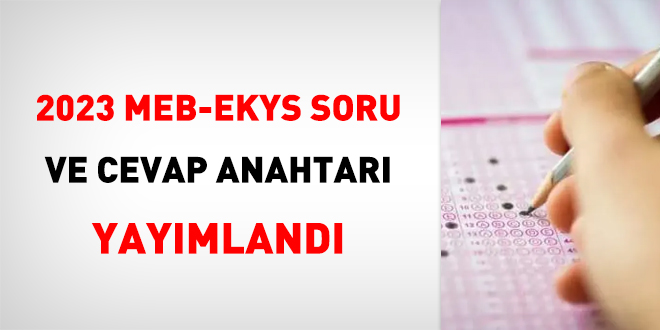 2023-MEB-EKYS soru ve cevap anahtar yaymland