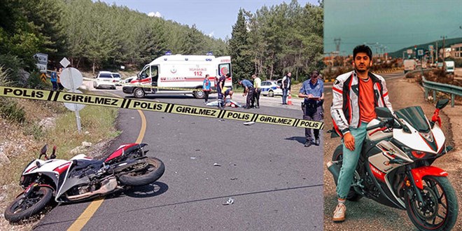 Otomobilin arpt motosikletin srcs polis memuru hayatn kaybetti