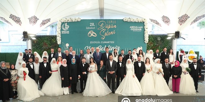 Baclar'da 30 kii toplu dn leniyle evlendi