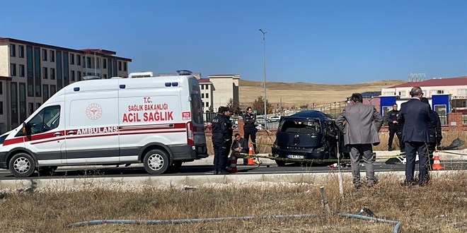 Bayburt'ta trafik kazasnda 1 kii ld, 2 kii yaraland