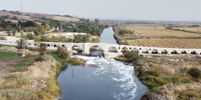 Ergene Nehri'nin kirlilik seviyesi en st seviyede