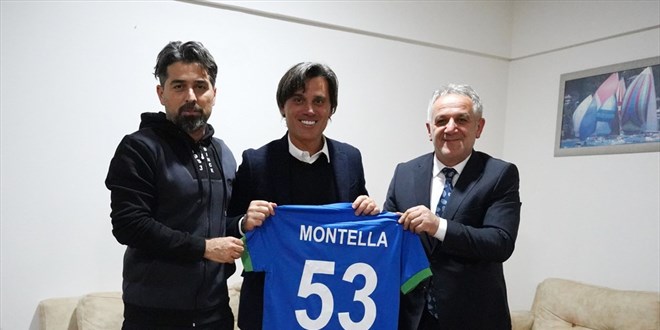 A Milli Takm Teknik Direktr Montella'dan aykur Rizespor'a ziyaret