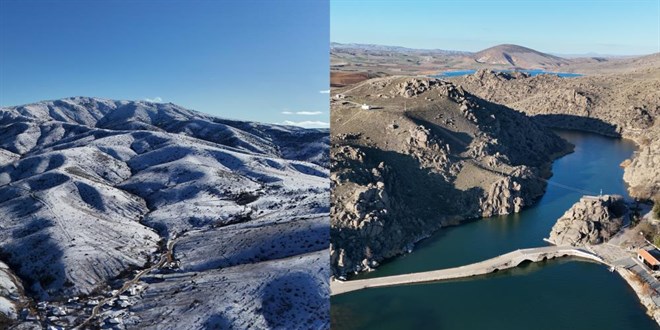 ki fotoraf da ayn gn ekildi: Bir tarafta kuraklk, dier tarafta kar