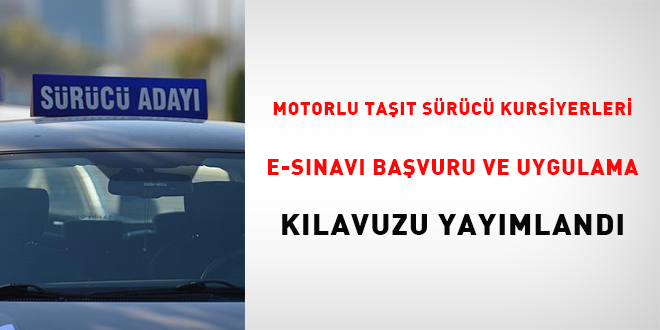 Motorlu Tat Src Kursiyerleri E-Snav Bavuru Ve Uygulama Klavuzu yaymland