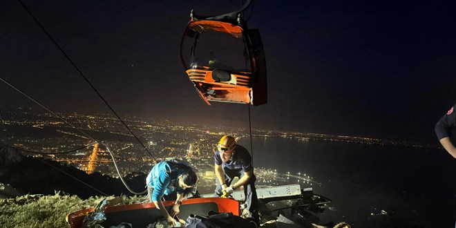 Antalya'da teleferik facias! Kabin dt, l ve yarallar var