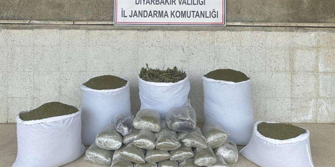 Diyarbakr'da 173 kilogram esrar ele geirildi