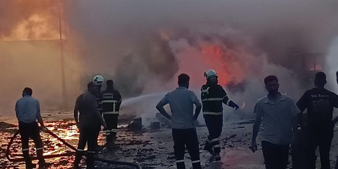 Krklareli'nde geri dnm tesisinde yangn