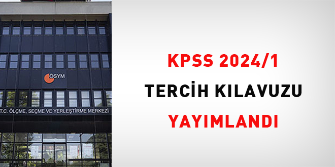 KPSS 2024/1 Tercih Klavuzu yaymland