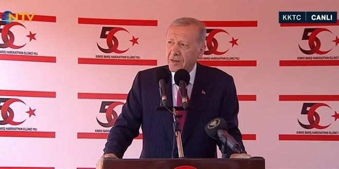 Erdoan: Anavatan Trkiye ve KKTC olarak srt srtayz