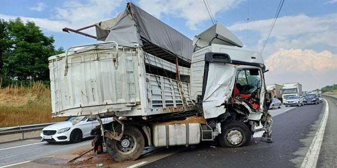 Anadolu Otoyolu'nda kaza nedeniyle ulam aksad