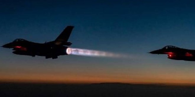 Irak'n kuzeyine hava harekat: 25 hedef imha edildi