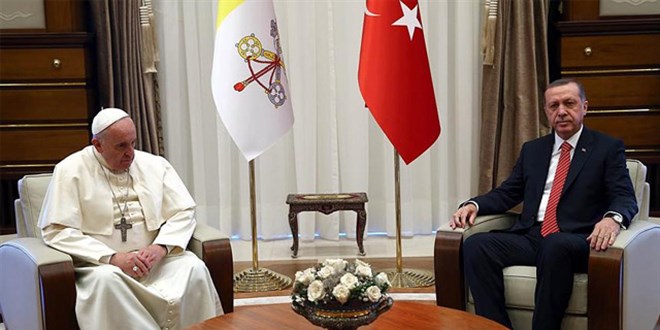 Cumhurbakan Erdoan, Papa Fransuva ile grt