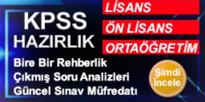 KPSS Lisans - n Lisans - Ortaretim Hazrlklar