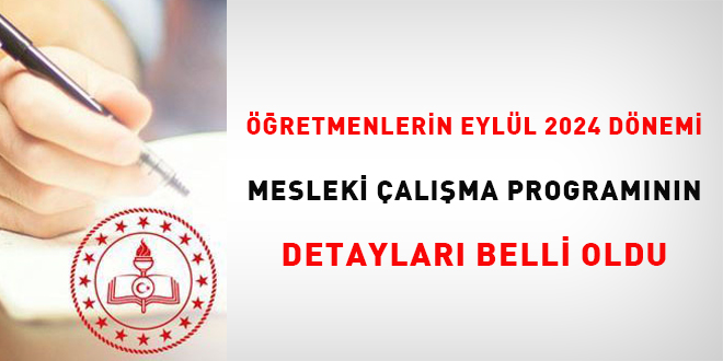 retmenlerin Eyll 2024 Dnemi Mesleki alma Programnn Detaylar Belli Oldu