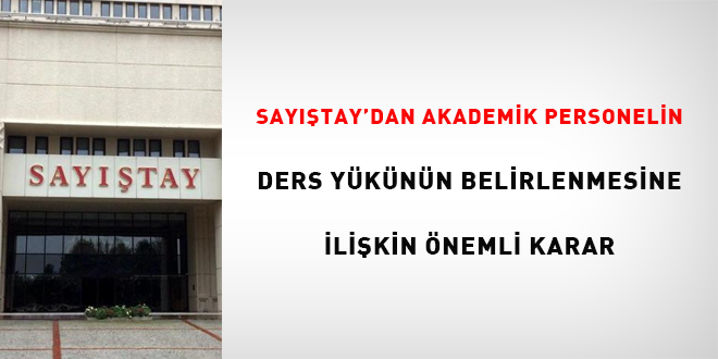 Saytay'dan akademik personelin ders yknn belirlenmesine ilikin nemli karar