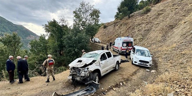 ehit askerin yaknlarnn bulunduu pikap arampole devrildi: 2 l 4 yaral