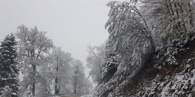 Karadeniz'de 5 ilde yksek kesimlere kar dt