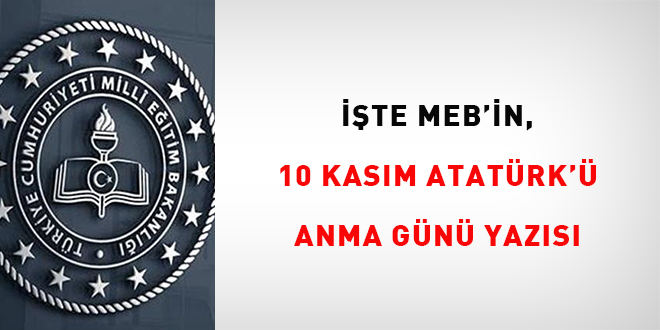 te MEB'in '10 Kasm Atatrk' Anma Gn yazs