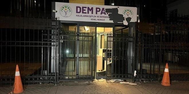 DEM Parti genel merkezine saldr: Bir kii gzaltna alnd