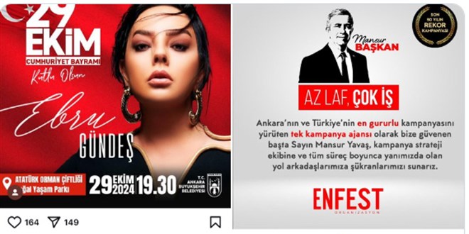 O irket Ankara'da 30 konser daha dzenlemi!