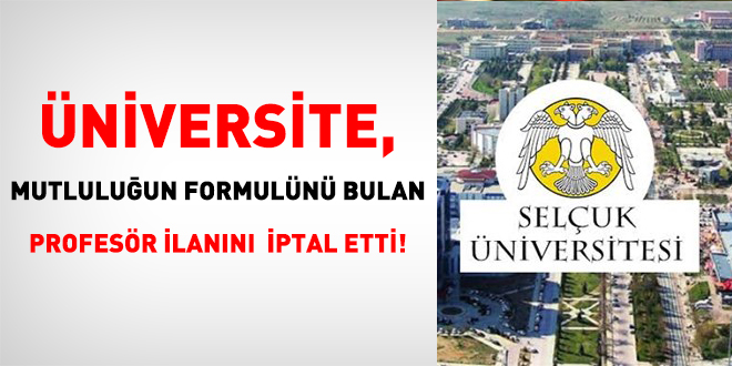 niversite, mutluluun formuln bulan profesr ilann iptal etti!