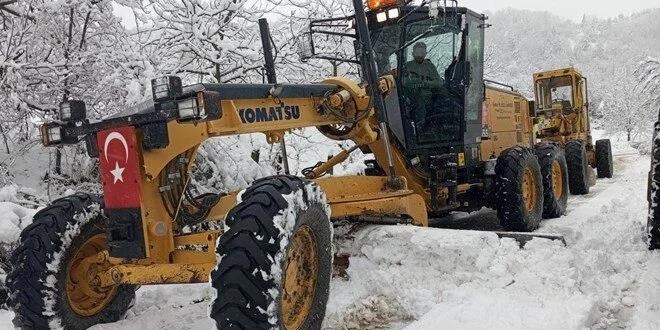 Sinop'ta 81 ky yolu kar ya nedeniyle ulama kapand