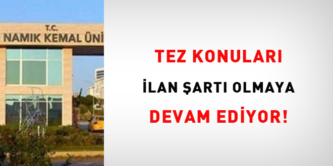 Tez konular ilan art olmaya devam ediyor!