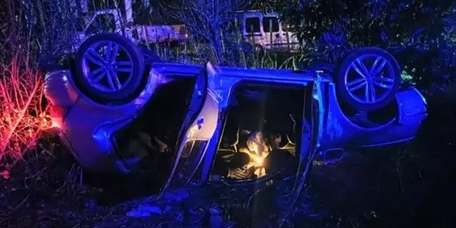 Samsun'da takla atan otomobilde 1 yandaki Uras ld, 5 kii yaraland