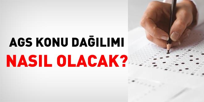 AGS konu dalm nasl olacak?