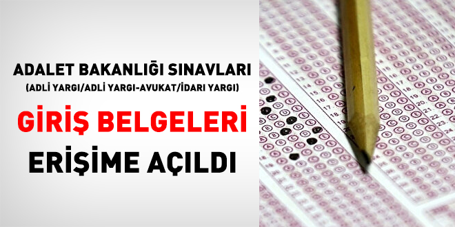 Adalet Bakanl snavlar giri belgeleri eriime ald