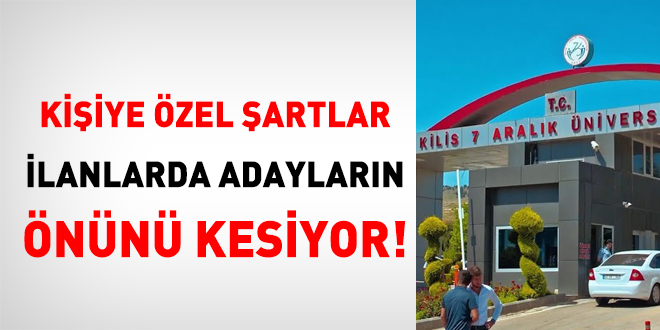 Kiiye zel artlar ilanlarda adaylarn nn kesiyor!