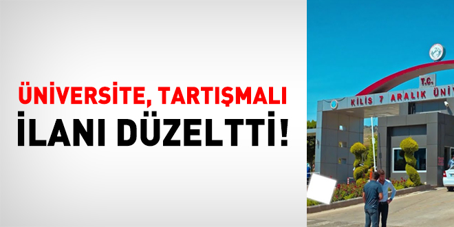 niversite, tartmal ilan dzeltti!