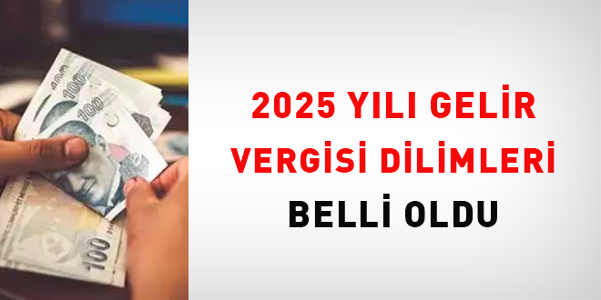 2025 yl Gelir vergisi dilimleri belli oldu