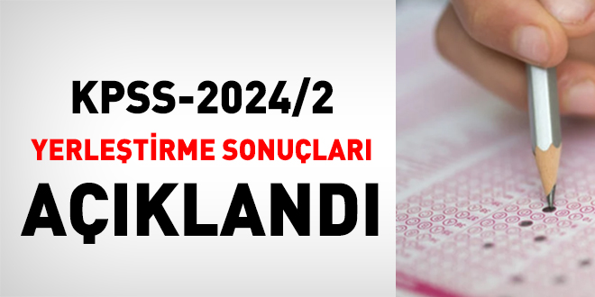 KPSS-2024/2 yerletirme sonular akland