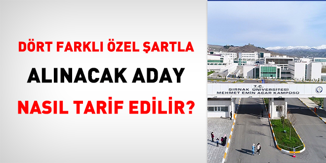 Drt farkl zel artla, alnacak aday nasl tarif edilir?