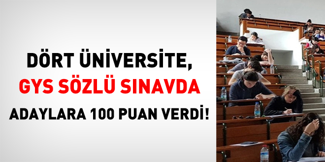 Drt niversite, GYS szl snavda adaylara 100 puan verdi!